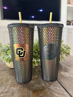Starbucks University of Colorado CU Buffs Studded Tumbler Set of 2 - 24oz Venti